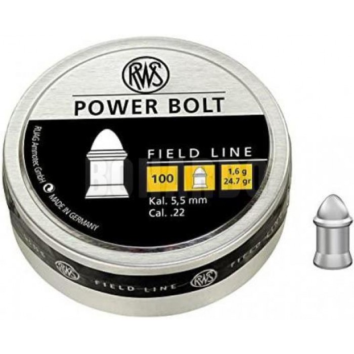 RWS PALLINI DIABOLO POWER BOLT 5,5 24,7GRS CONF. 100 - Bonardo