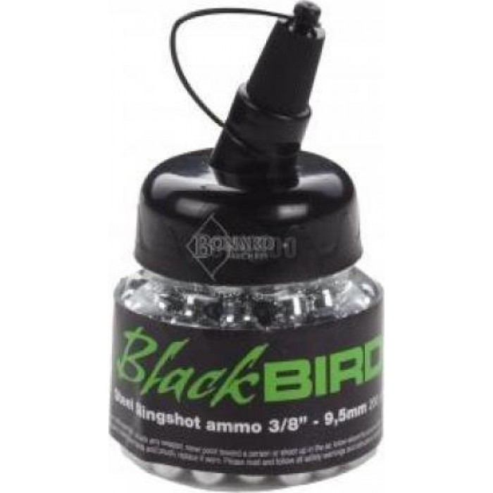 BLACKBIRD SFERA ACCIAIO PER FIONDA CONFEZIONE 200 PCS. - Bonardo